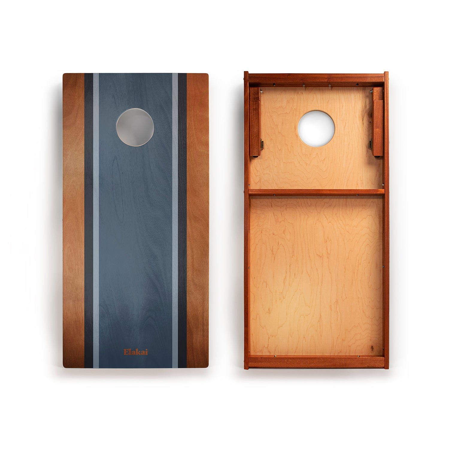 Elakai Outdoor Cornhole Boards 2ft x 4ft Graphic Wood Classic Cornhole Set | Classic Beach Stripes Collection