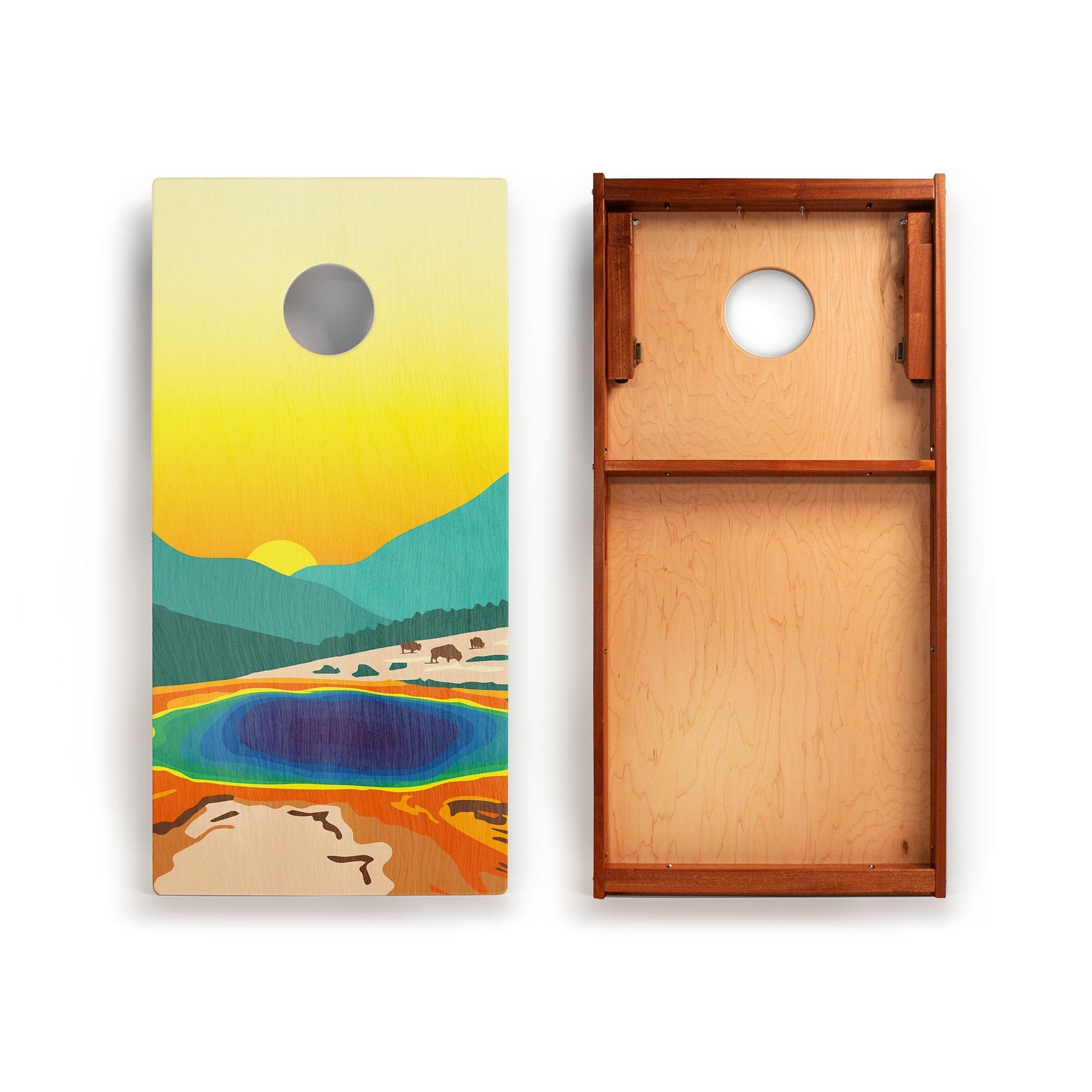 Elakai Outdoor Cornhole Boards 2ft x 4ft Graphic Wood Classic Cornhole Set | National Parks Inspired Collection