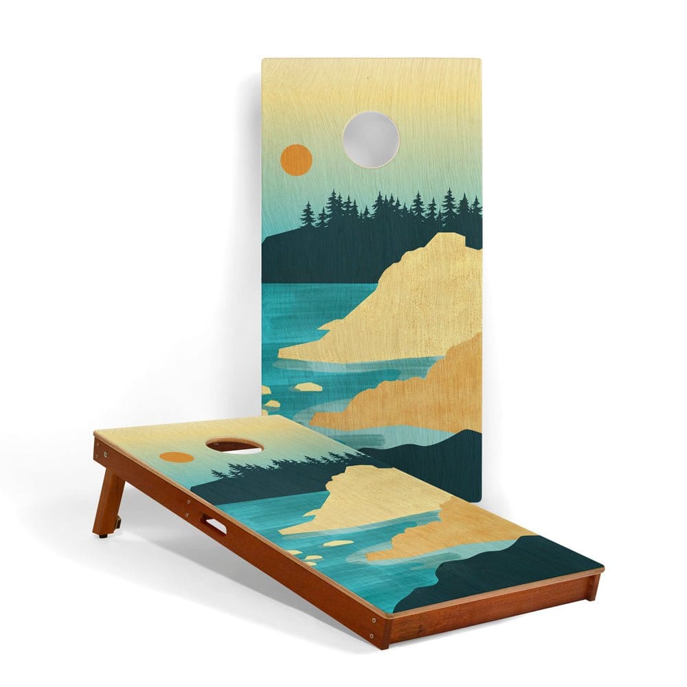 Elakai Outdoor Cornhole Boards Acadia 2ft x 4ft Graphic Wood Classic Cornhole Set | National Parks Inspired Collection
