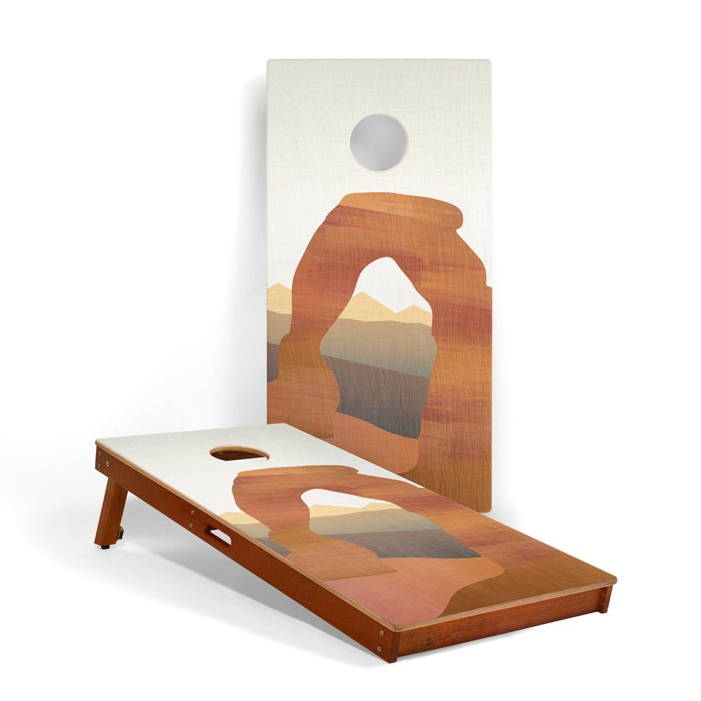 Elakai Outdoor Cornhole Boards Arches 2ft x 4ft Graphic Wood Classic Cornhole Set | National Parks Inspired Collection