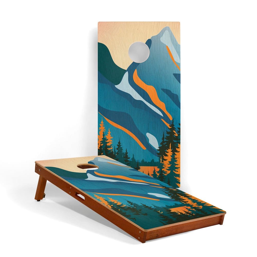 Elakai Outdoor Cornhole Boards Grand Teton 2ft x 4ft Graphic Wood Classic Cornhole Set | National Parks Inspired Collection