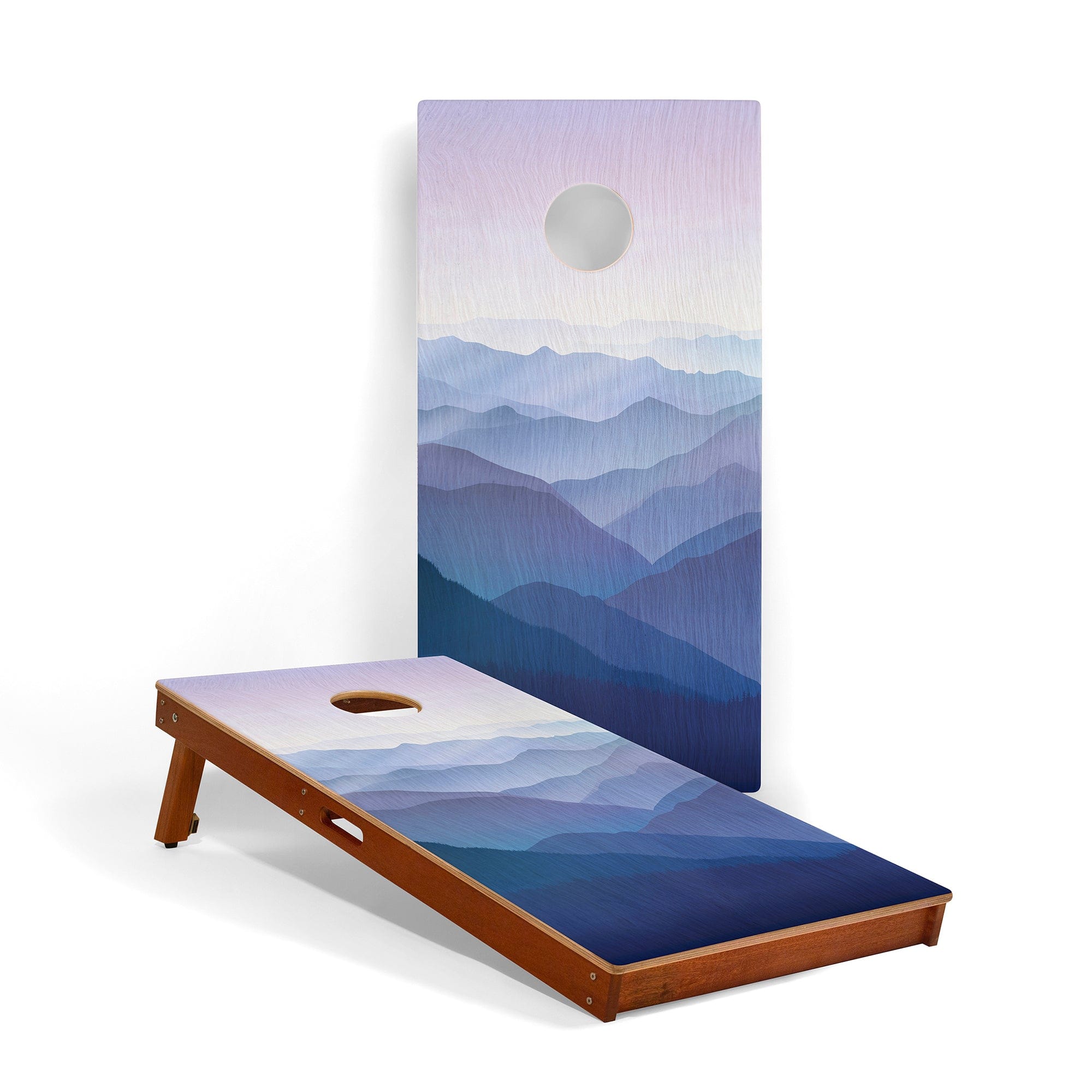 Elakai Outdoor Cornhole Boards Great Smoky Mountains 2ft x 4ft Graphic Wood Classic Cornhole Set | National Parks Inspired Collection