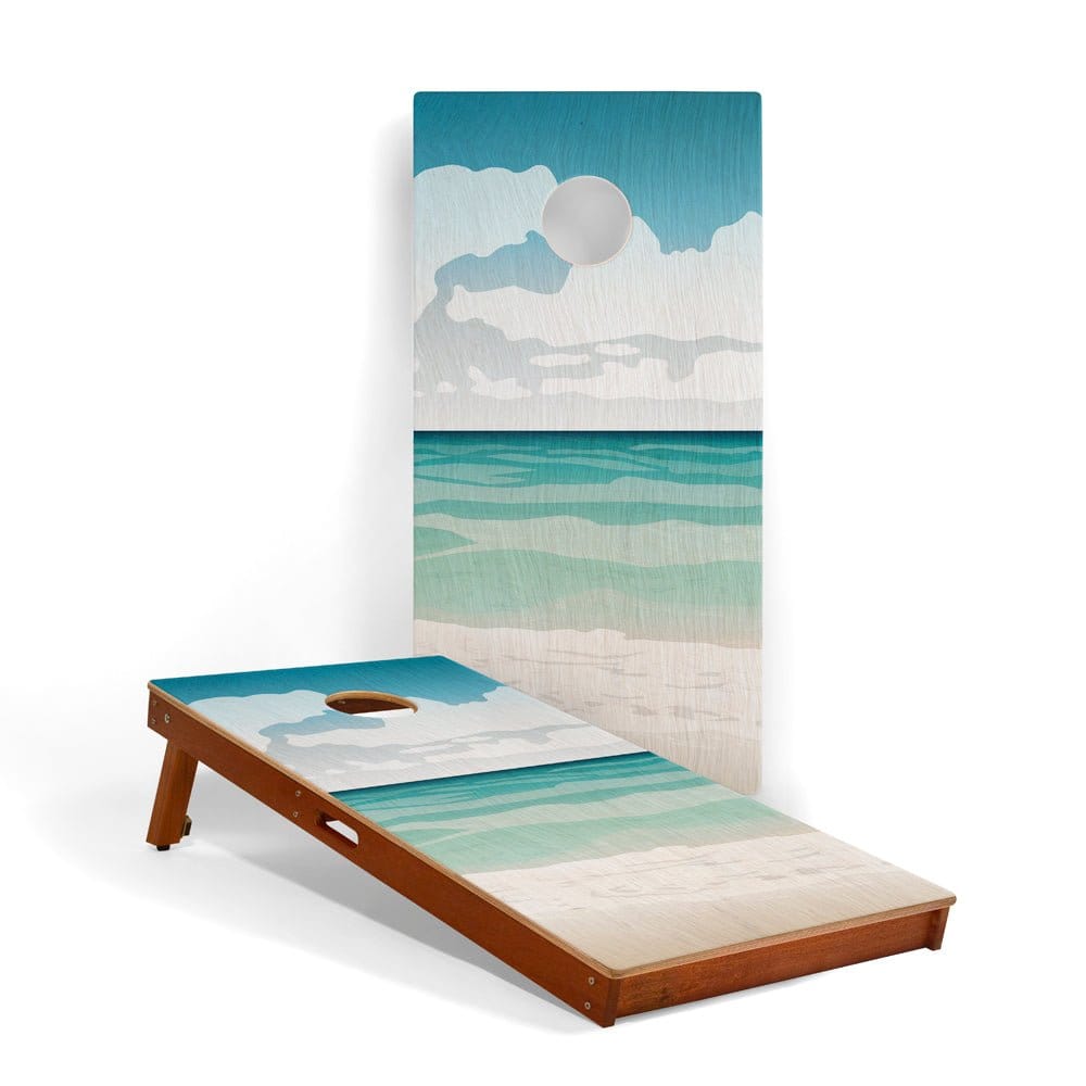 Elakai Outdoor Cornhole Boards Gulf Islands 2ft x 4ft Graphic Wood Classic Cornhole Set | National Parks Inspired Collection