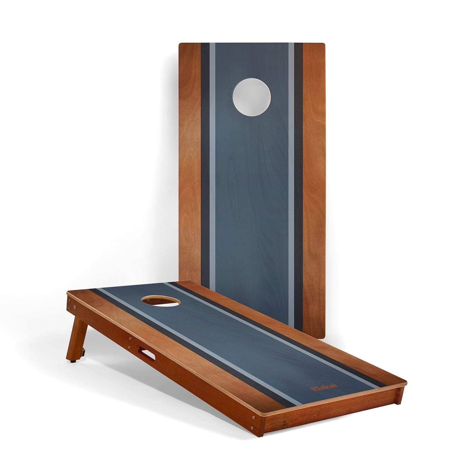 Elakai Outdoor Cornhole Boards Skipper 2ft x 4ft Graphic Wood Classic Cornhole Set | Classic Beach Stripes Collection
