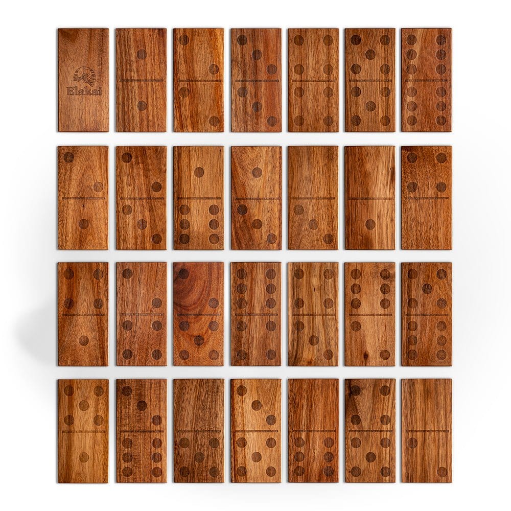 Elakai Outdoor Dominoes Giant Wood Dominoes