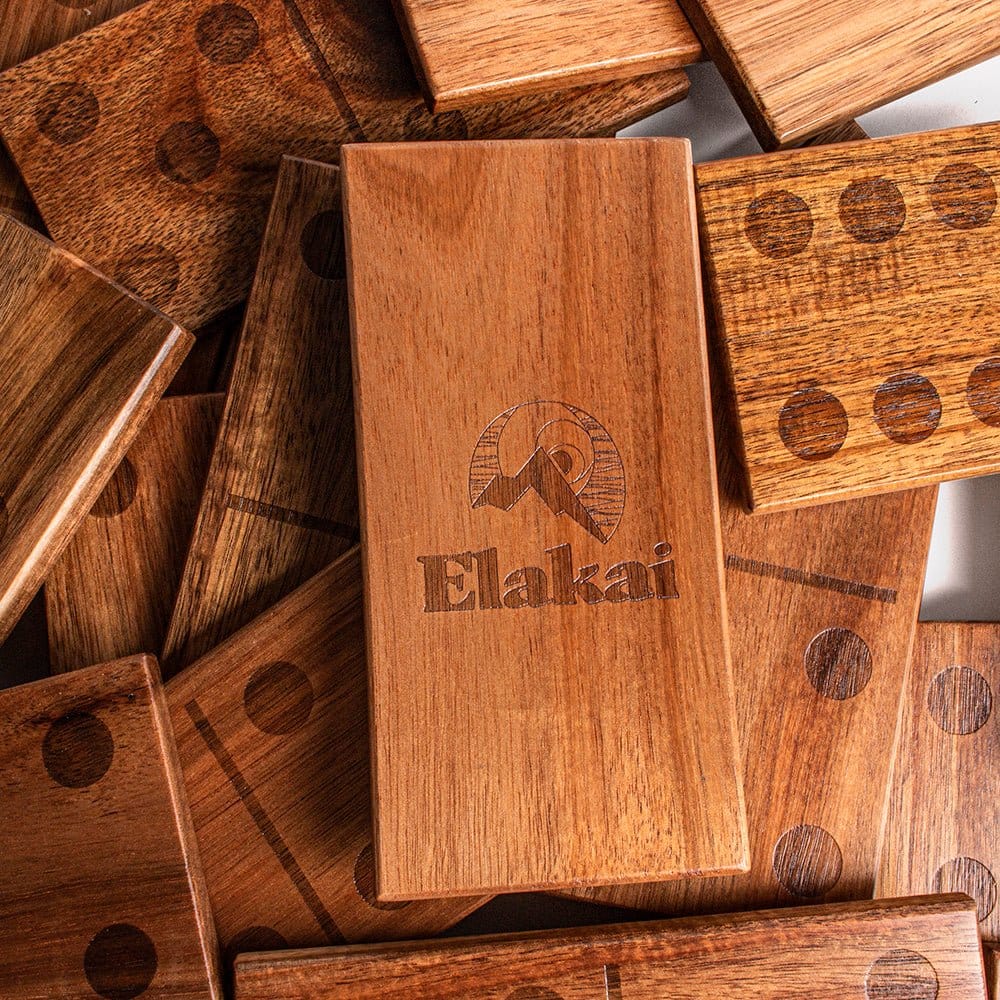 Elakai Outdoor Dominoes Giant Wood Dominoes