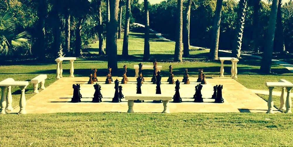 Mega Chess Giant Chess Sets MegaChess 36 Inch Teak Giant Chess Set