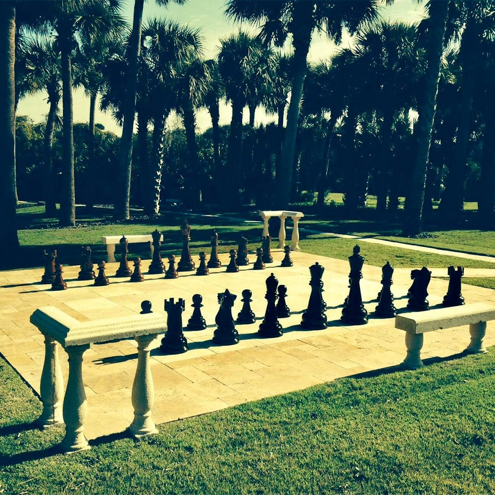 Mega Chess Giant Chess Sets MegaChess 36 Inch Teak Giant Chess Set