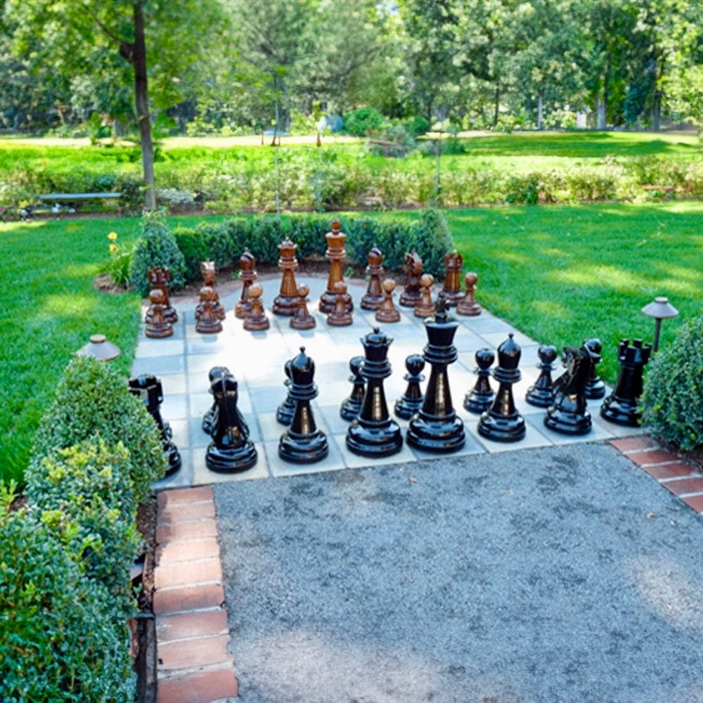 Mega Chess Giant Chess Sets MegaChess 36 Inch Teak Giant Chess Set
