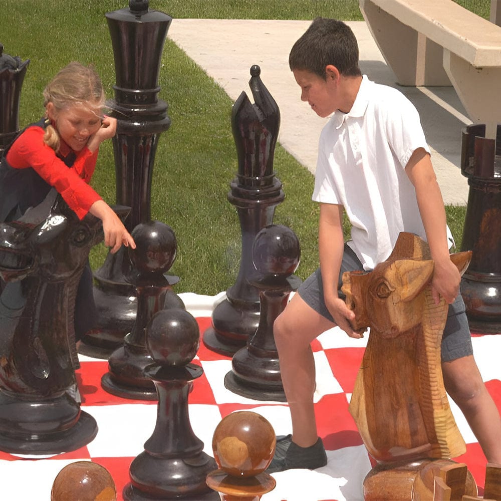 Mega Chess Giant Chess Sets MegaChess 48-Inch Teak Giant Chess Set
