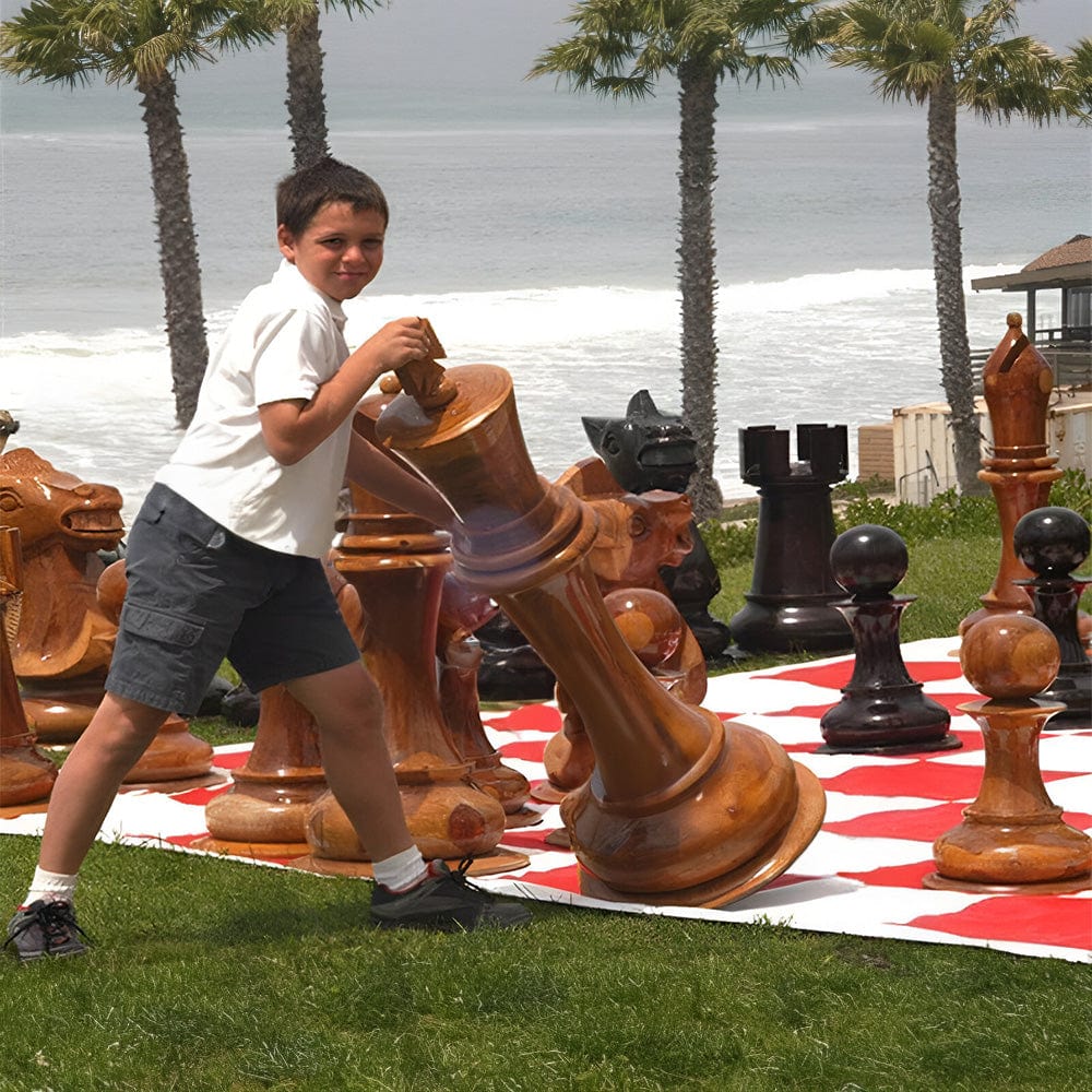 Mega Chess Giant Chess Sets MegaChess 48-Inch Teak Giant Chess Set