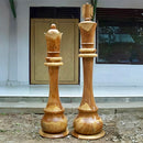 Mega Chess Giant Chess Sets MegaChess 72 Inch Teak Giant Chess Set
