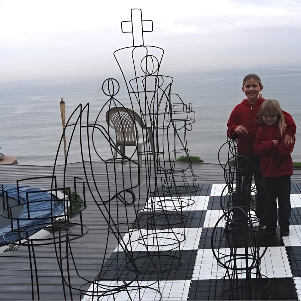 Mega Chess Giant Chess Sets MegaChess 72 Inch Topiary Wire Frame Giant Chess Set