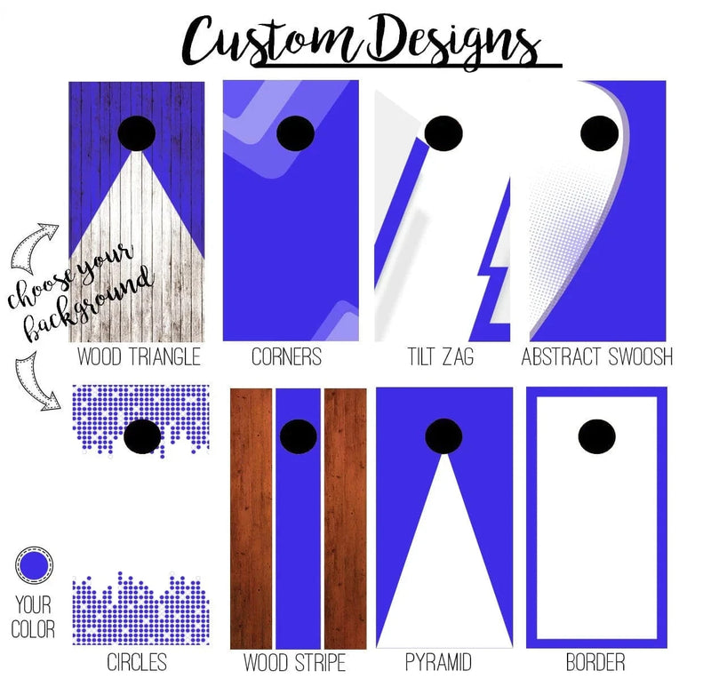 MegaChess Custom Premium Monogrammed Cornhole Set | LawnGames