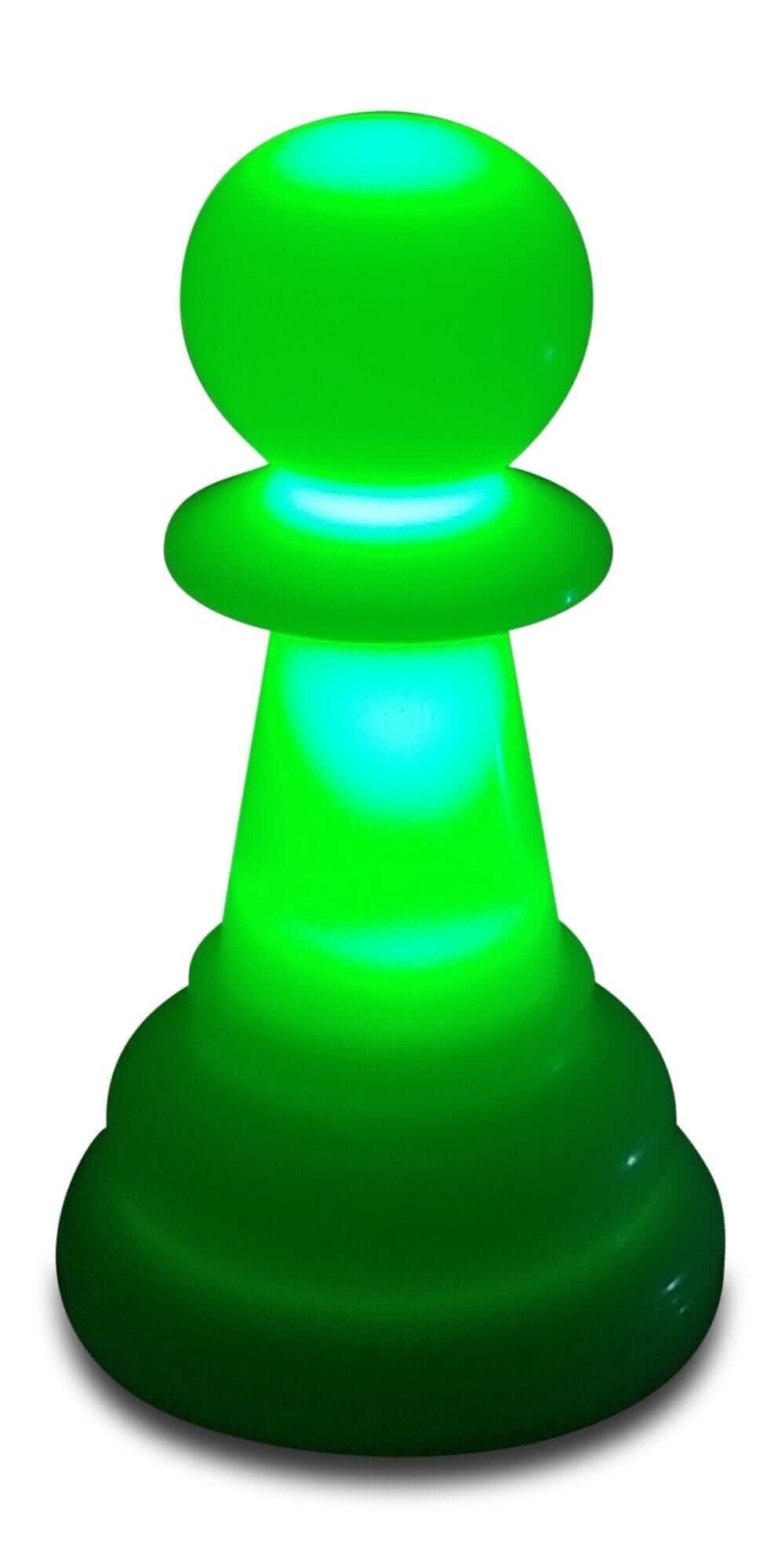MegaChess Floor Games MegaChess 12 Inch Perfect Pawn Light-Up Giant Chess Piece - Green