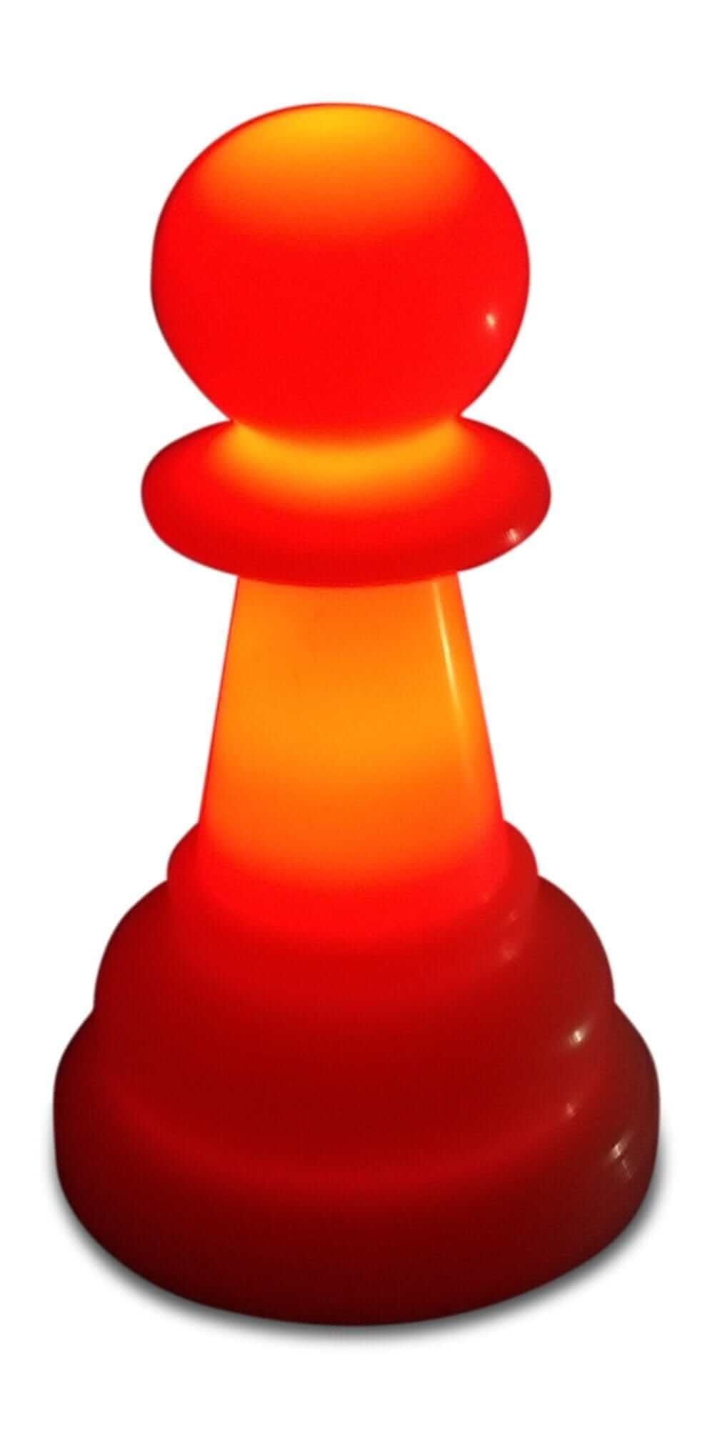 MegaChess Floor Games MegaChess 12 Inch Perfect Pawn Light-Up Giant Chess Piece - Red