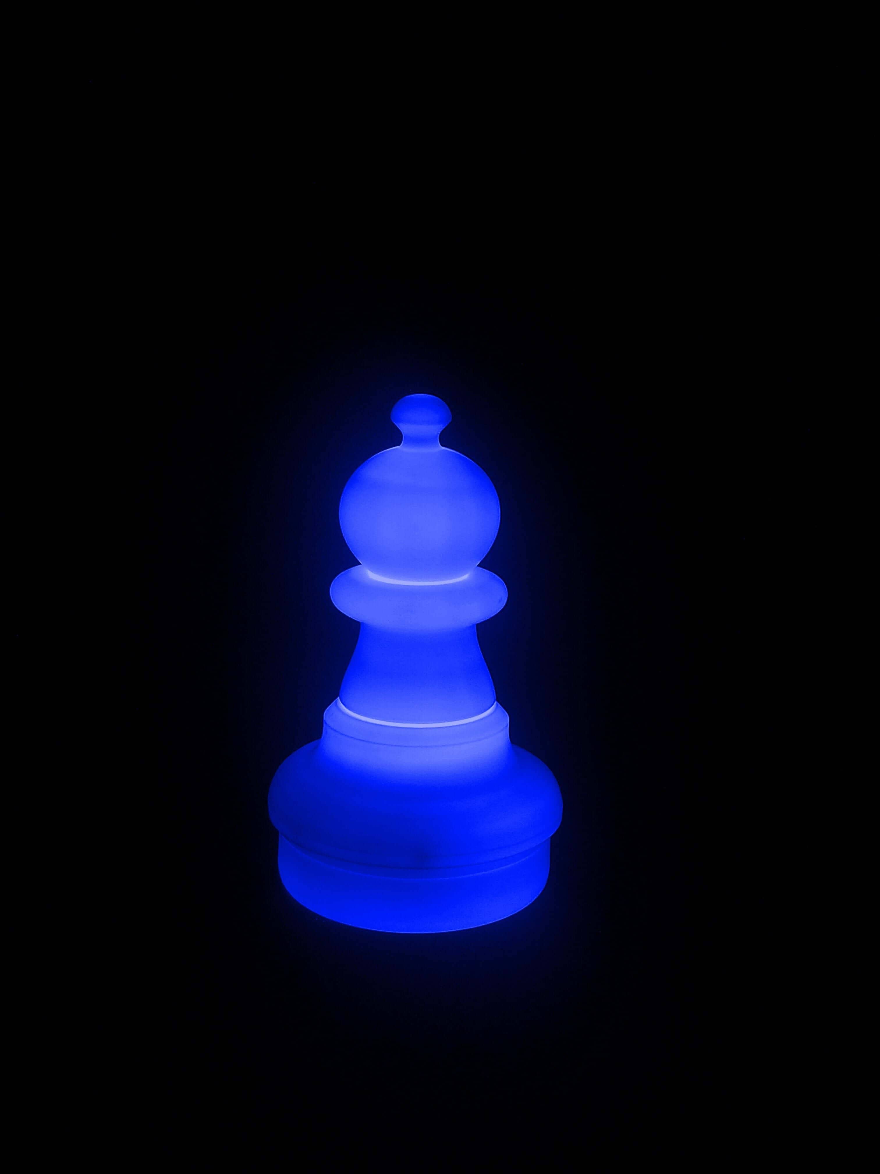 MegaChess Floor Games MegaChess 16 Inch LED Pawn Individual Plastic Chess Piece - Blue