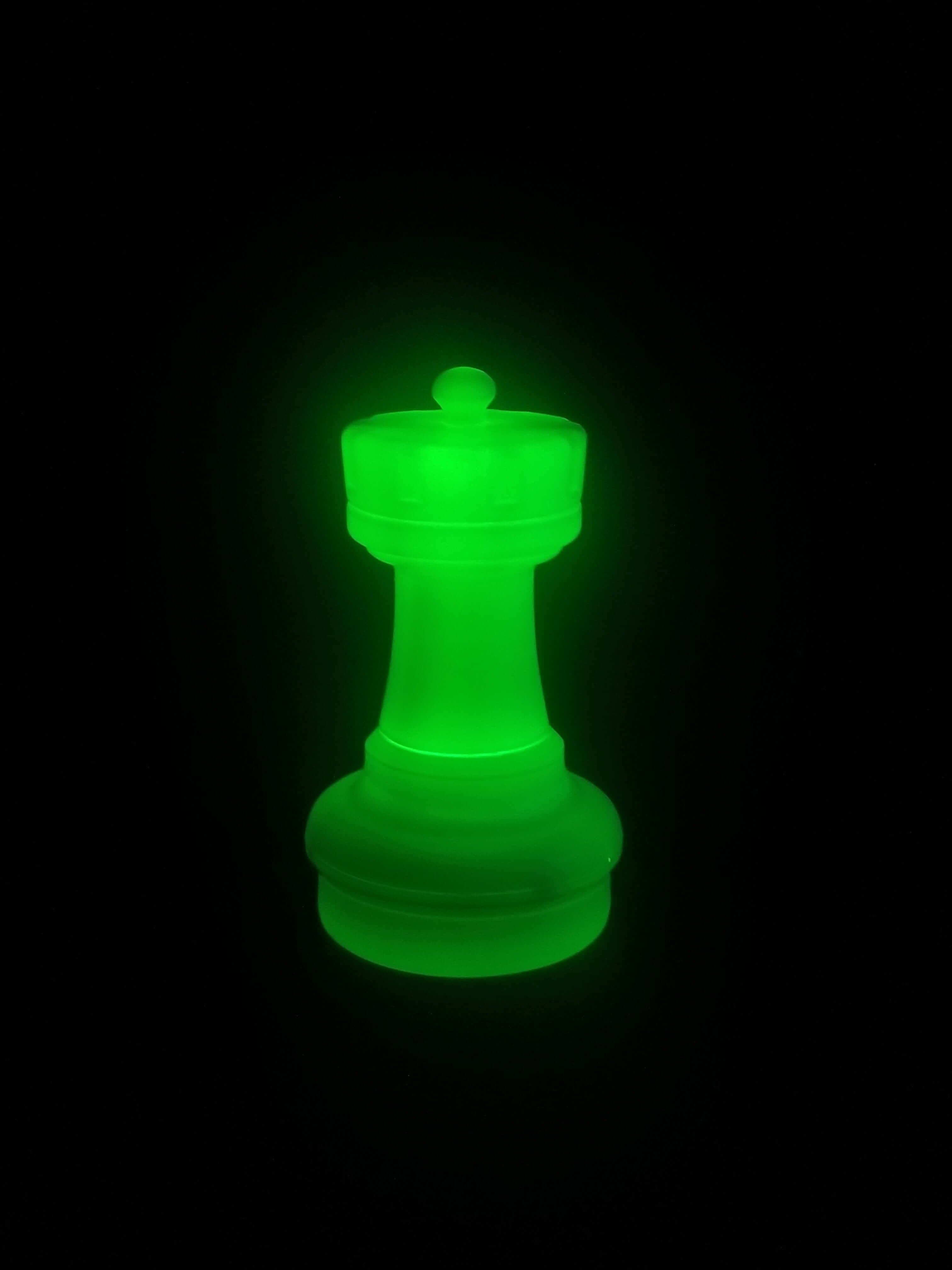 MegaChess Floor Games MegaChess 17 Inch LED Rook Individual Plastic Chess Piece - Green