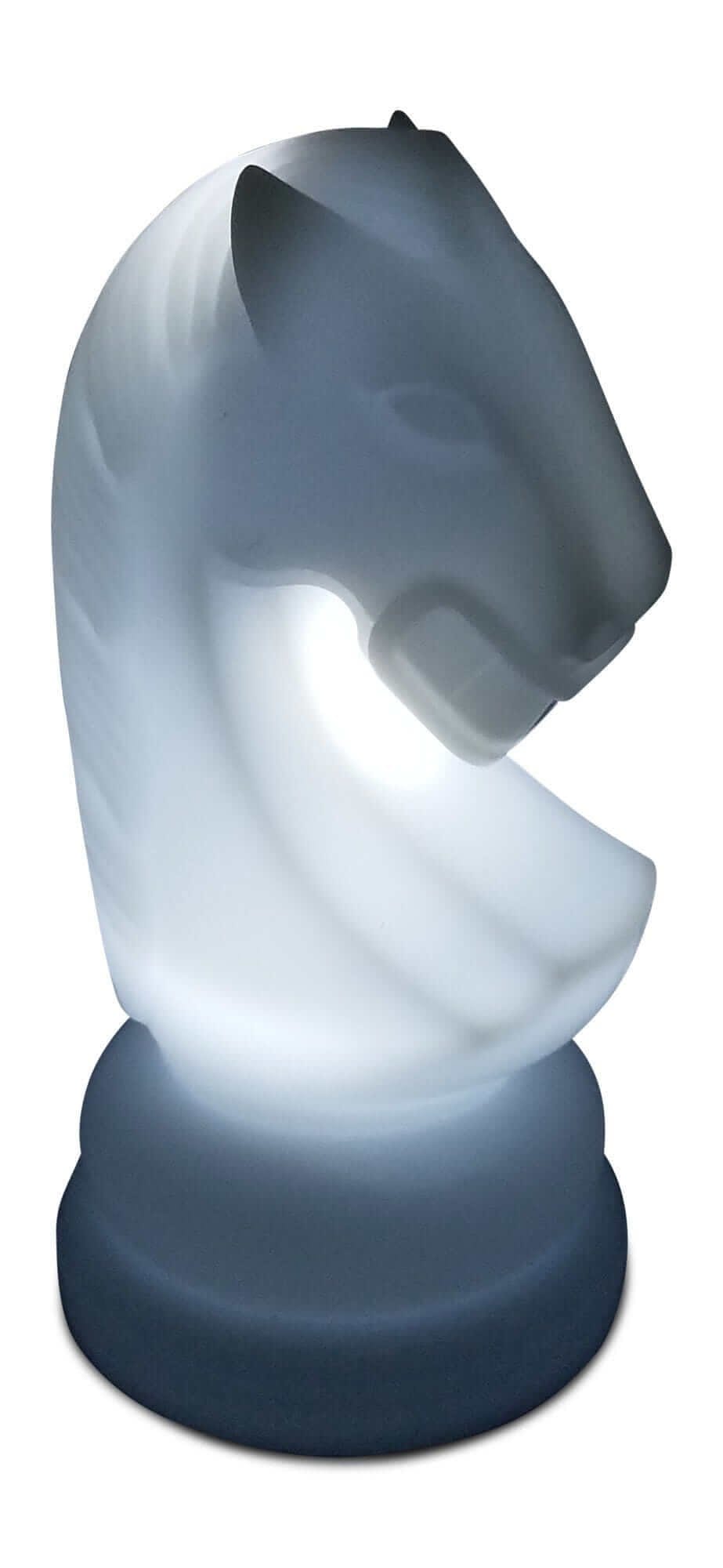 MegaChess Floor Games MegaChess 23 Inch Perfect Knight Light-Up Giant Chess Piece - White