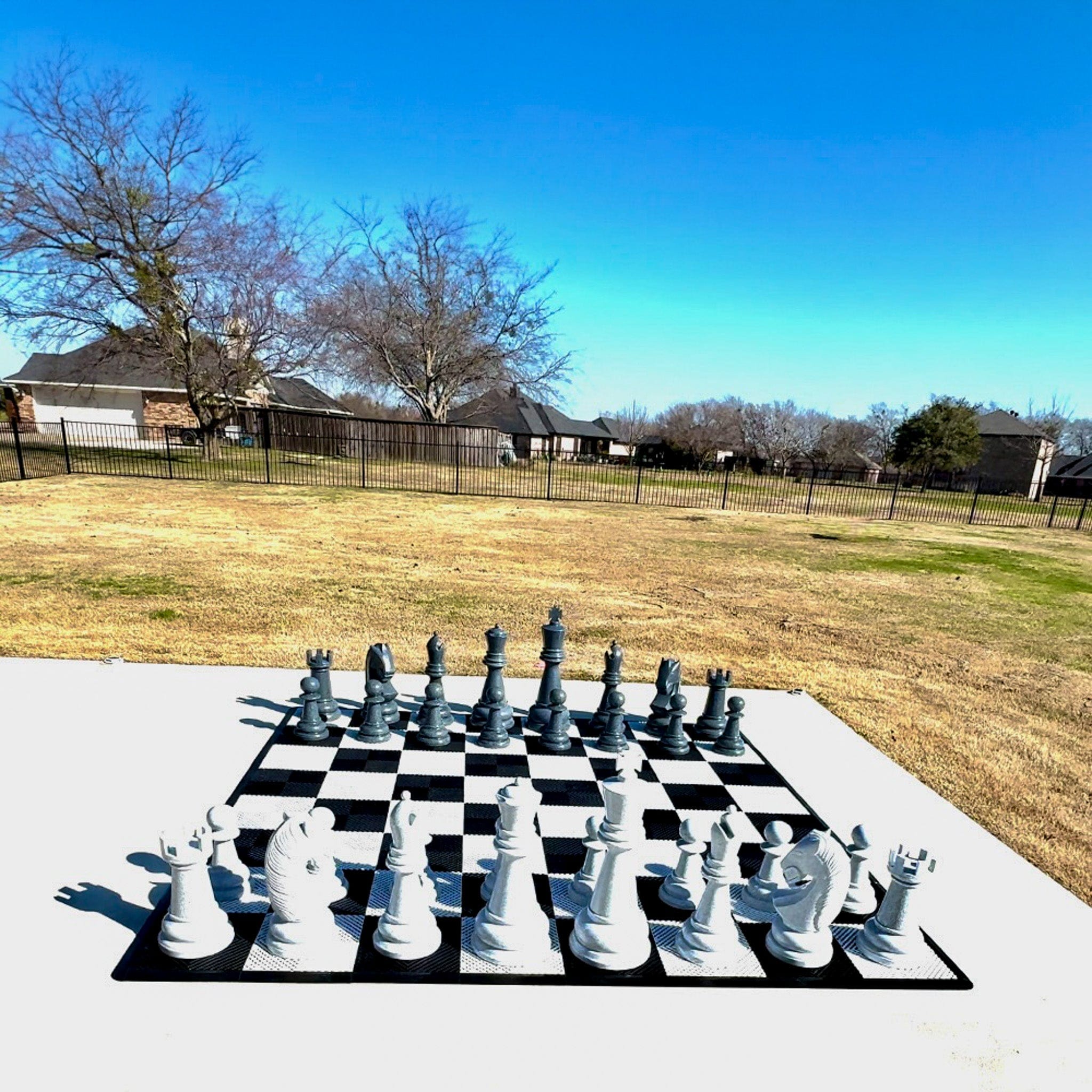 MegaChess Floor Games MegaChess 26 Inch Perfect Giant Chess Set | Light And Dark Gray