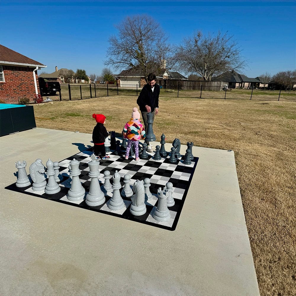 MegaChess Floor Games MegaChess 26 Inch Perfect Giant Chess Set | Light And Dark Gray