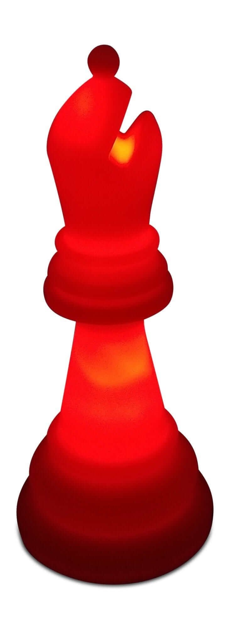 MegaChess Floor Games MegaChess 28 Inch Perfect Bishop Light-Up Giant Chess Piece - Red