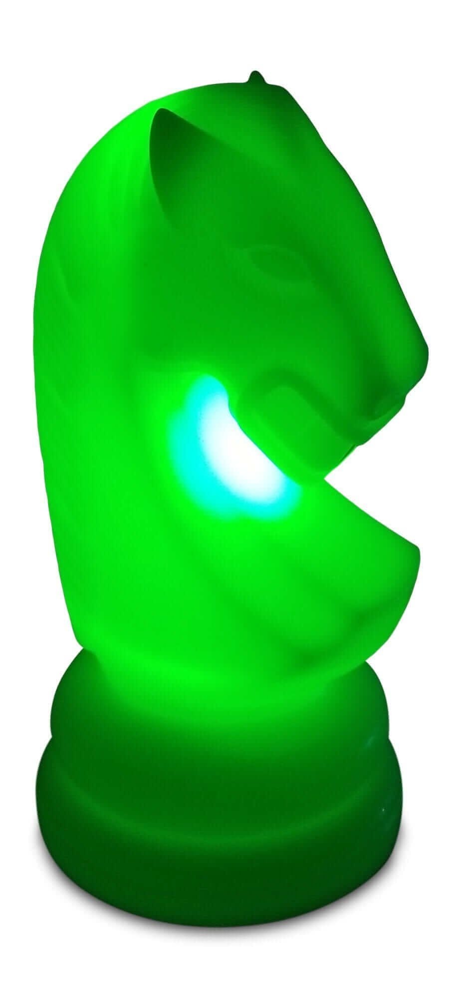 MegaChess Floor Games MegaChess 28 Inch Perfect Knight Light-Up Giant Chess Piece - Green