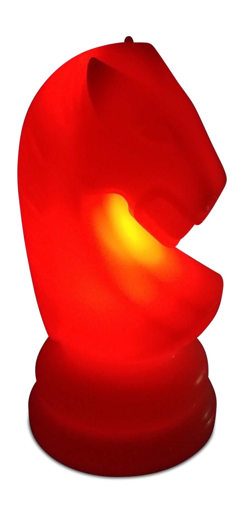 MegaChess Floor Games MegaChess 28 Inch Perfect Knight Light-Up Giant Chess Piece - Red