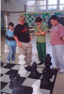 MegaChess Floor Games Plastic Chess Set with 25" King with Quick-Fold Nylon Mat