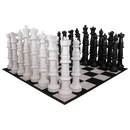 MegaChess MegaChess 49 Inch Plastic Giant Chess Set with Commercial Grade Roll-up Chessboard
