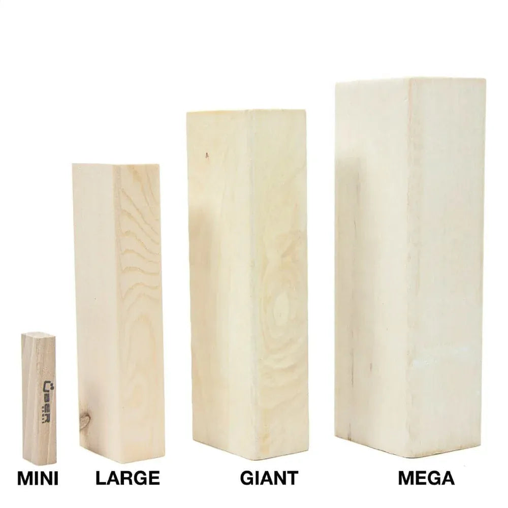 MegaChess Personalized Games Giant Custom Tumbling Tower: Laser-Engraved Hardwood Blocks
