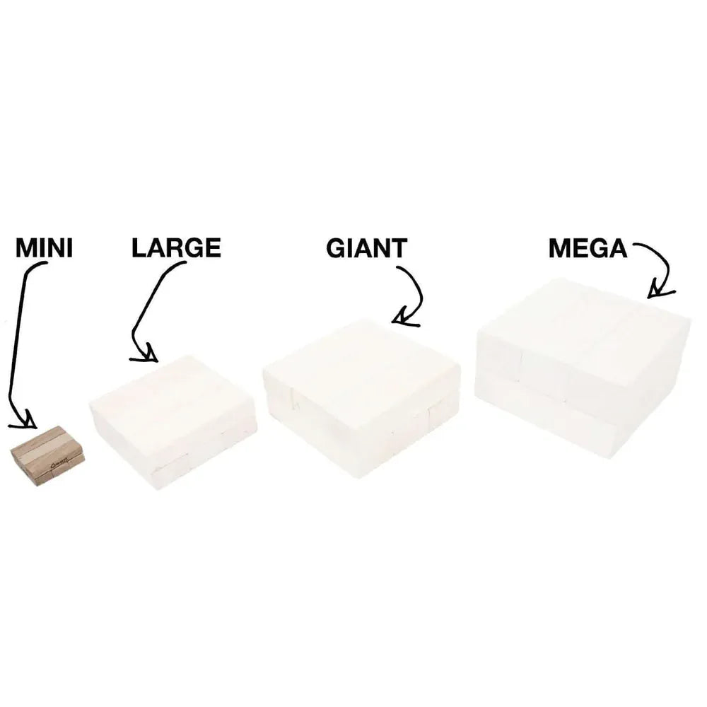 MegaChess Personalized Games Giant Custom Tumbling Tower: Laser-Engraved Hardwood Blocks