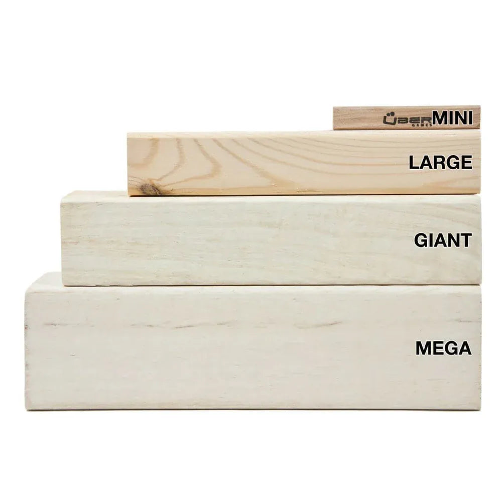 MegaChess Personalized Games Giant Custom Tumbling Tower: Laser-Engraved Hardwood Blocks