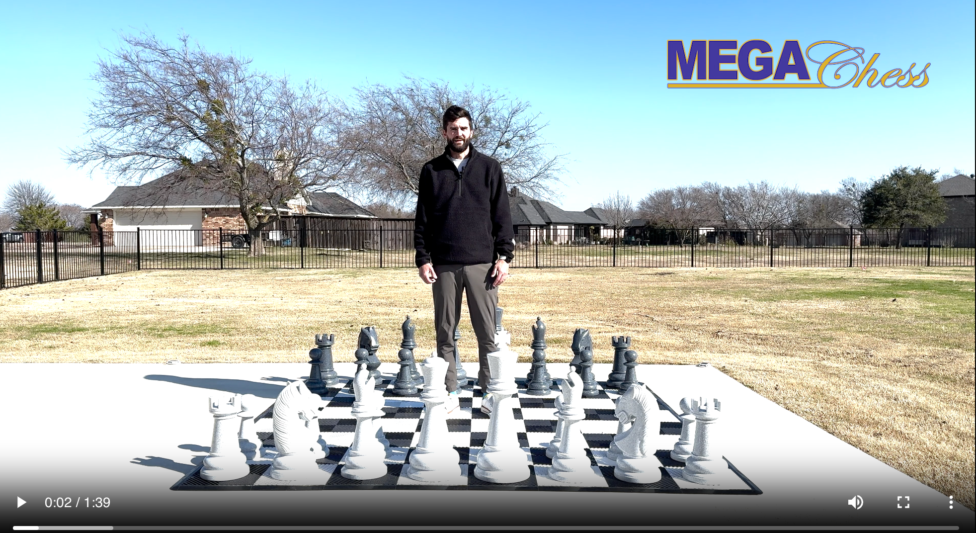 MegaChess Personalized 26 Inch Perfect Chess Set - Light And Dark Gray | | MegaChess.com