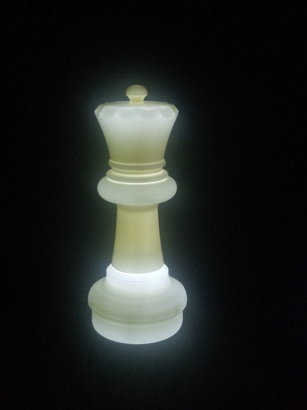 MegaChess 23 Inch LED Queen Individual Plastic Chess Piece - White |  | MegaChess.com