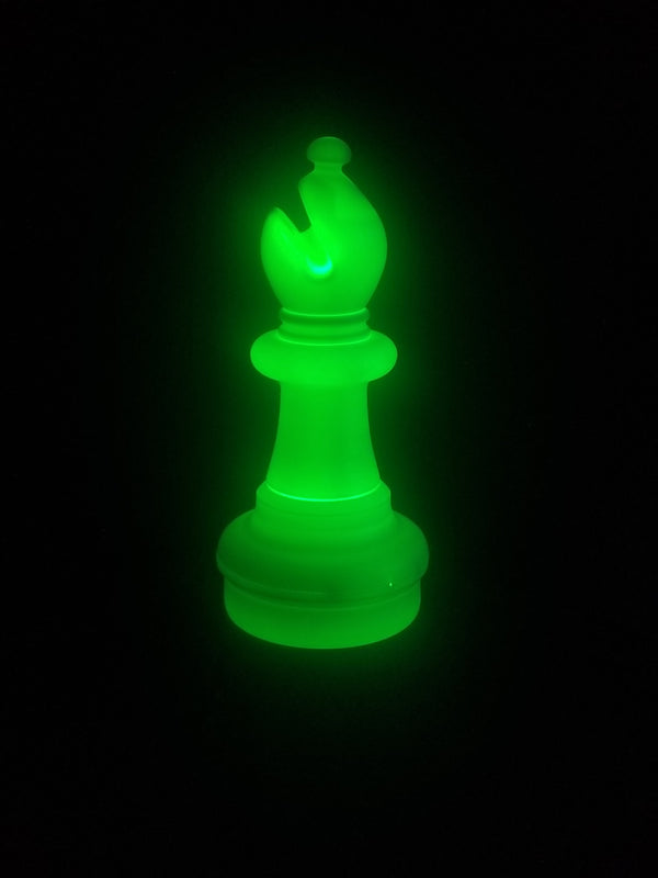 MegaChess 21 Inch LED Bishop Individual Plastic Chess Piece - Green |  | MegaChess.com