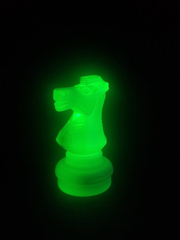 MegaChess 18 Inch LED Knight Individual Plastic Chess Piece - Green |  | MegaChess.com