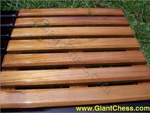 Giant Chess MegaBox Teak Board With 4 Inch Squares