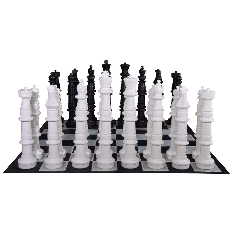 12 Plastic Chess Set With Commercial Grade Roll-up Board