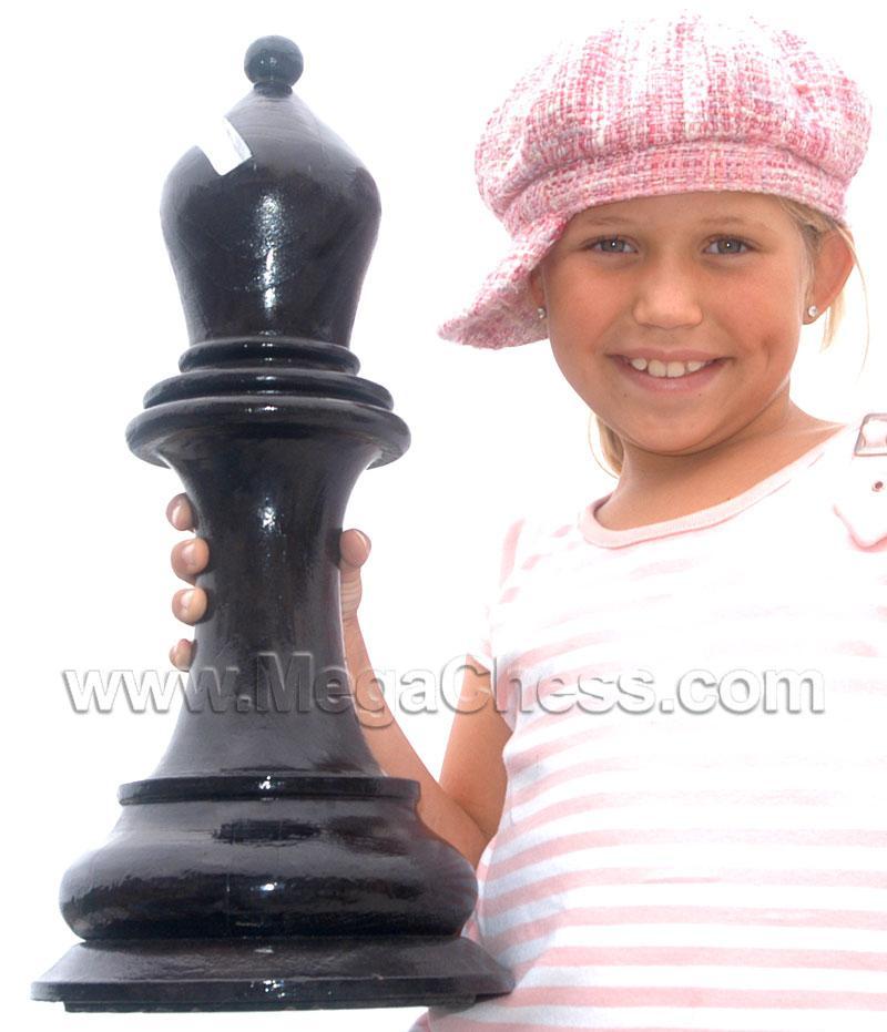 MegaChess 18 Inch Dark Teak Bishop Giant Chess Piece |  | MegaChess.com