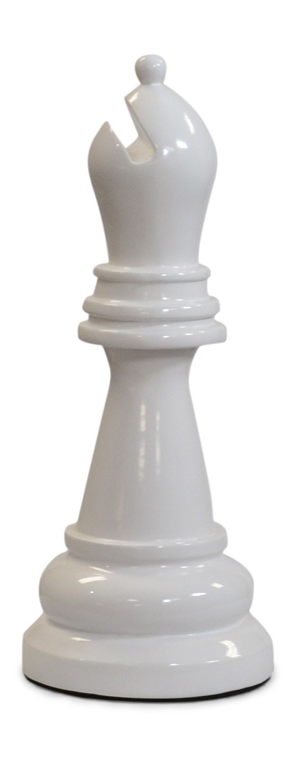 MegaChess 18 Inch White Fiberglass Bishop Giant Chess Piece |  | MegaChess.com