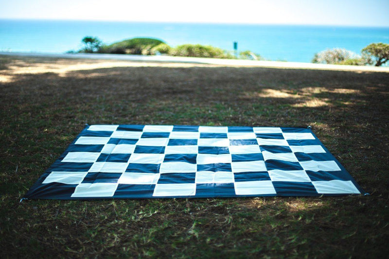 MegaChess Quick Fold Nylon Giant Chess Mat With 6 Inch Squares - 4' 7" x 4' 7" |  | MegaChess.com