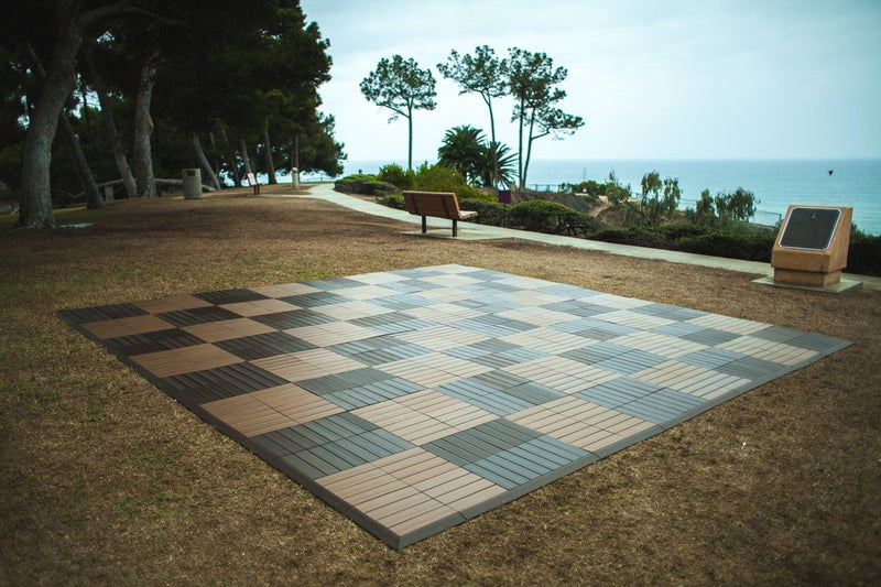 New Wood Teak and Walnut Chess Board with 24" Squares SEL |  | MegaChess.com