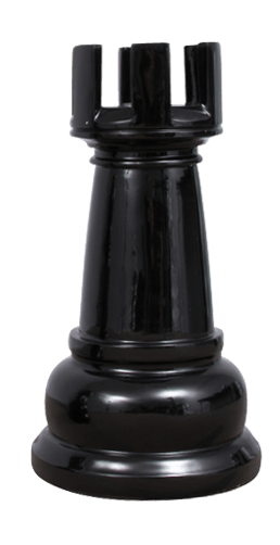 MegaChess 23 Inch Black Fiberglass Rook Giant Chess Piece |  | MegaChess.com