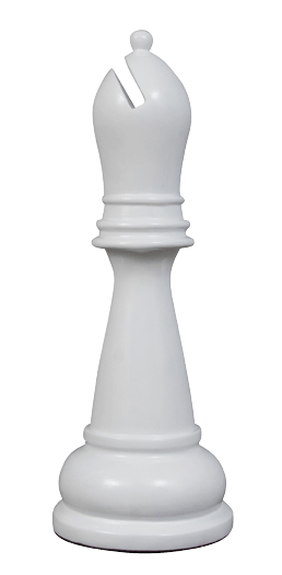MegaChess 34 Inch White Fiberglass Bishop Giant Chess Piece |  | MegaChess.com
