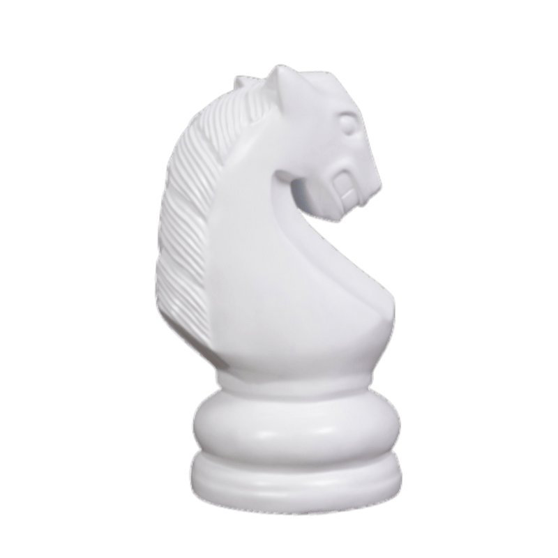 MegaChess 28 Inch White Fiberglass Knight Giant Chess Piece |  | MegaChess.com