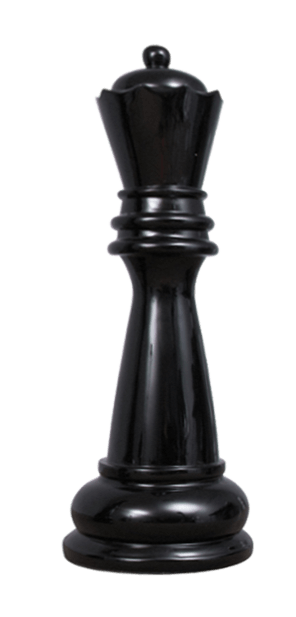 MegaChess 39 Inch Black Fiberglass Queen Giant Chess Piece |  | MegaChess.com