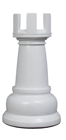 MegaChess 23 Inch White Fiberglass Rook Giant Chess Piece |  | MegaChess.com