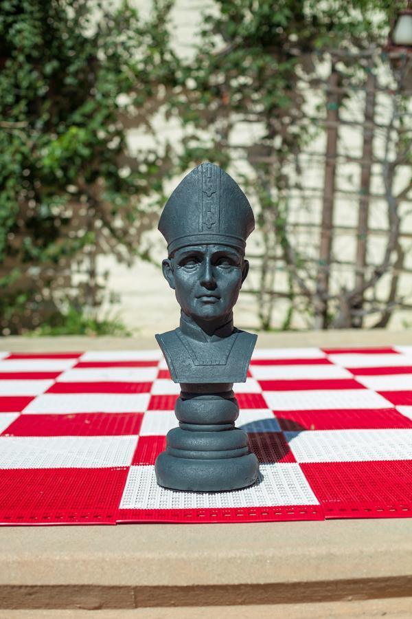 MegaChess 18 Inch Dark Fiberglass Medieval Bishop Giant Chess Piece |  | MegaChess.com