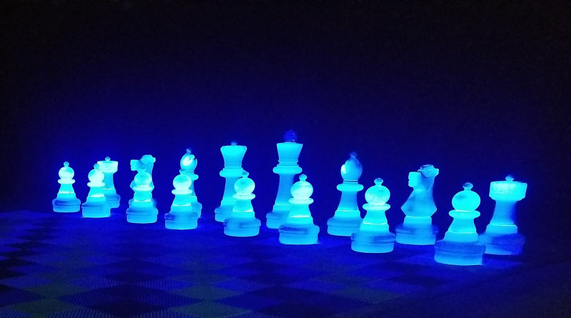 MegaChess 25 Inch Plastic Light-up LED Giant Chess Set - Option 1 - Day and Night Value Set |  | MegaChess.com